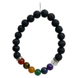 Chakra stones with Lava Stone Bracelet