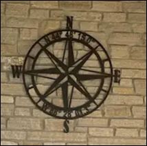 Navigation Compass Rose Metal