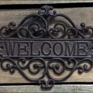 Welcome Wrought iron sign