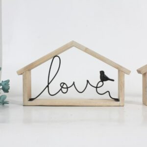 "LOVE" house wall decor