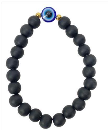 Lava Stone w/Evil eye bracelet