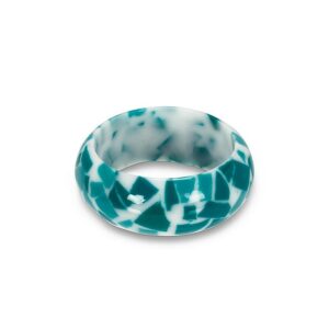 Turquoise Swirl Napkin Ring set 4