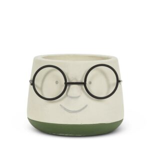 Face small planter with glasses