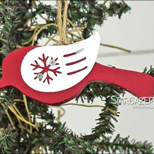 Sm Christmas Bird Orn-4"x1.6"