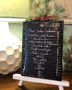 Three wise women wooden sign