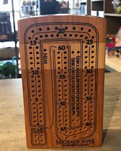 Wooden travel Cribbage set with carry bag