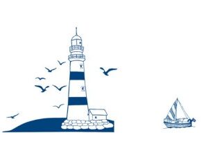 Wall decal sticker  Mediterranean Lighthouse