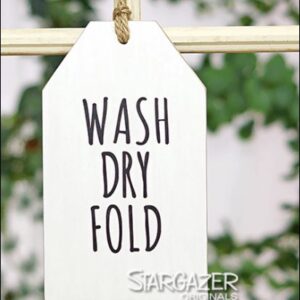 Wash tag sign 5.5" X9"