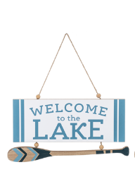 Welcome with Oar Wall Decor