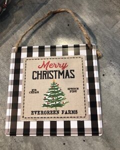 Metal 5 x5 inch sign