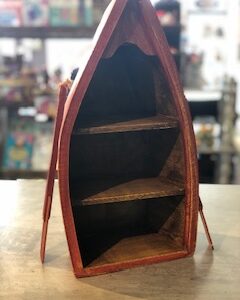 Vintage Rustic red distressed boat shelf