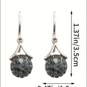 Elegant French-Inspired Cubic Zirconia Drop Earrings