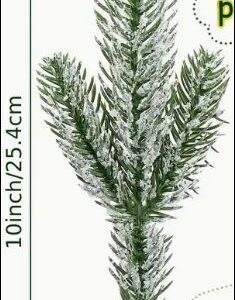 Artificial  snowy Pine Needle branch