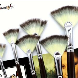 Fan paint Brushes assorted sizes