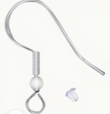 Sterling silver 925 earring hooks   4 pair  per pack