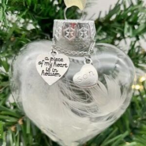Memorial heart ornament  Son