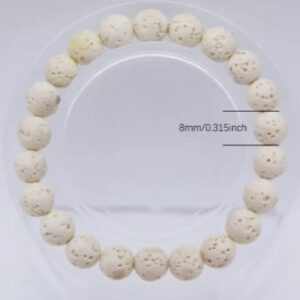White Lava stone beaded bracelet