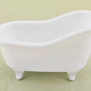 Bathtub white plastic storage