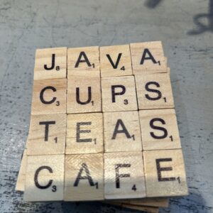 scrabble coasters set 4