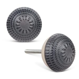 Ball Knob embossed stoneware