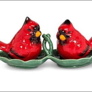 Cardinal Salt and Pepper on tray 8"