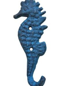 Seahorse hook, aqua blue