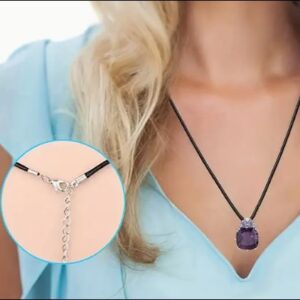 necklace cord 18" with clasp black 1.5mm waxed