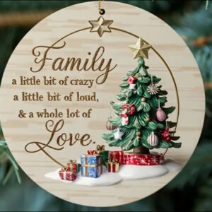 Family festive Christmas ornament