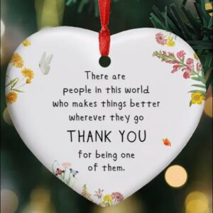 Thank you heart shaped  ornament