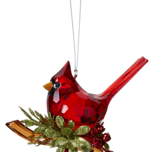 Cardinal acrylic ornament 4.75in