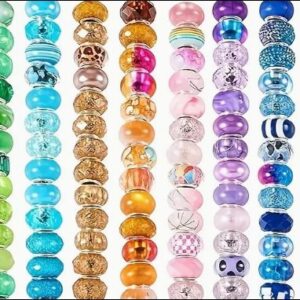 Resin crystal metal l large hole bead