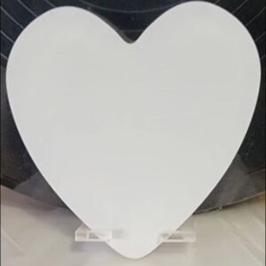 blank  Acrylic Heart Disc Frame with Stand Blank