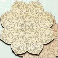 DIY large Mandala wood includes markers