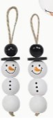 DIY Snowman  bead ornaments kit of 4