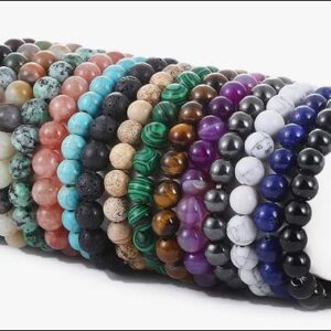 Gemstone bracelets semi precious  unisex