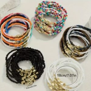 Beach style multi colored bracelets