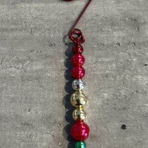 Christmas hook s-shaped with beads