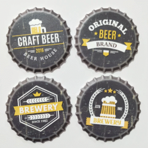 BottleCap beer coasters set 4