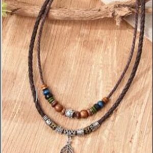 Necklace Round charm layered