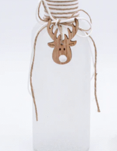 Decorated white Christmas vases