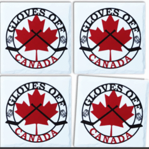 Glove Off Canada Coasters set 4