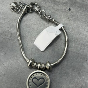 Stainless steel Charm Bracelet silver with pendant