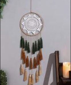 Macrame Wall Hanging dreamcatcher with tassels