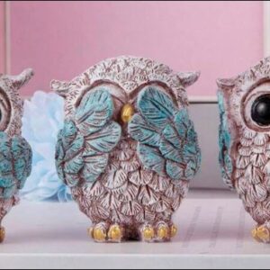 Owl decor 3 pc  "See No Evil, Hear No Evil, Speak No Evil"