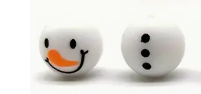 Wood snowman Focal Beads