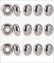 Stainless Steel 8mm Rubber O-Rings & Washers  2pieces per pack