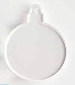 DIY 2.5in acrylic acrylic round ornament