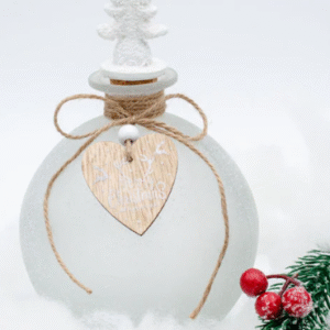 White Christmas bottle round