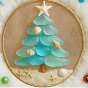 Coastal Christmas Tree Ornament with Rope