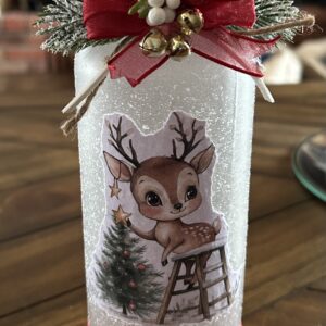 Decoupaged  Christmas vases
